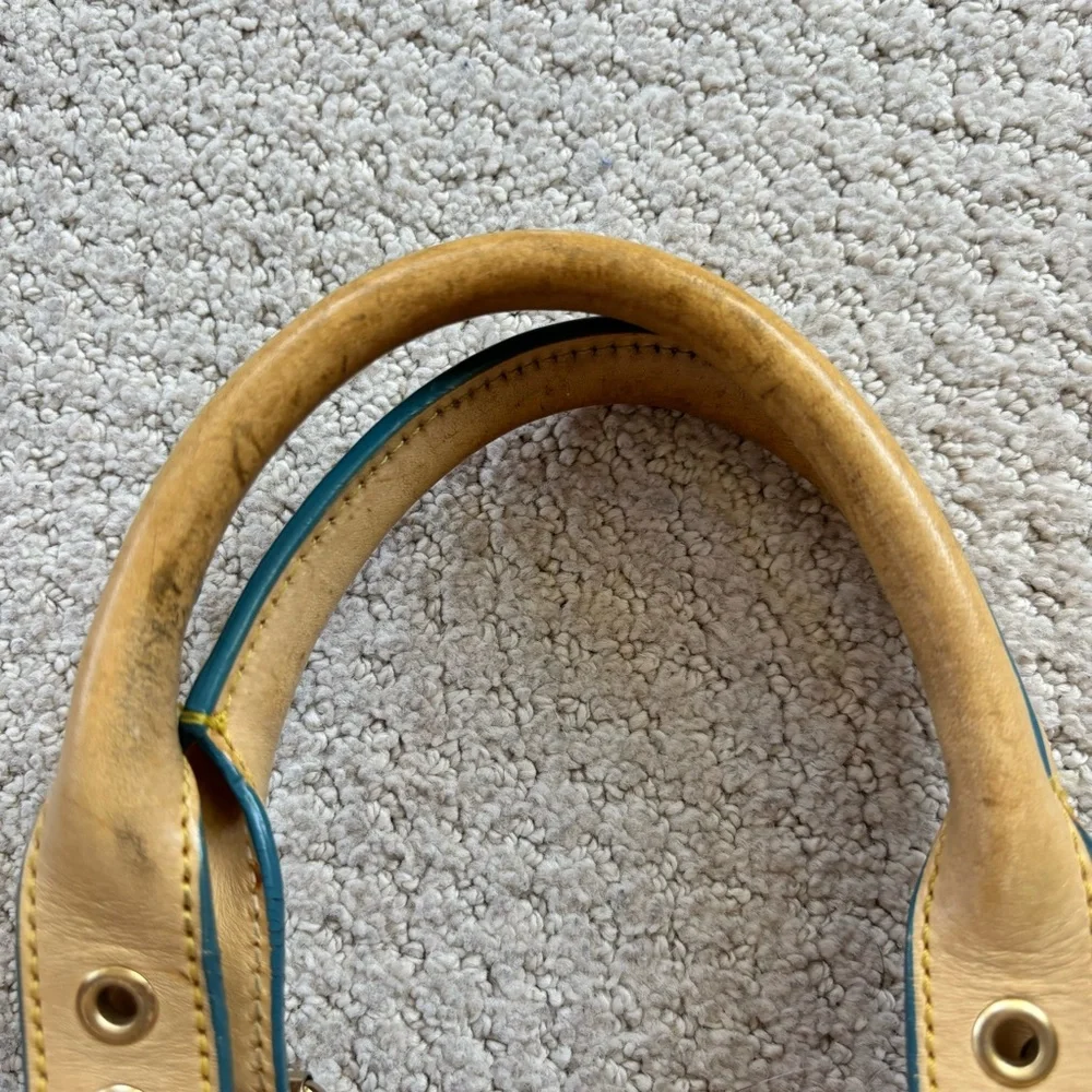 Vintage y2K Dooney & Bourke rainbow small buckle satchel